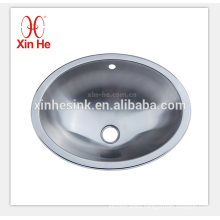 Stainless Steel Bathroom Sink with Round & Oval Bowl, Lavatory Sinks, Vessel Sink